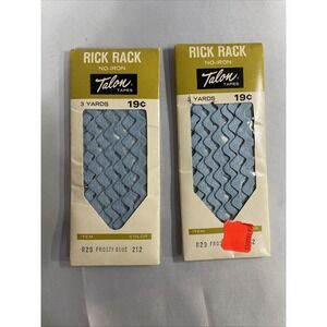 Vintage Talon R29 Frosty Blue 212 Rick Rack Medium 100% Cotton 3 yards Each NIP